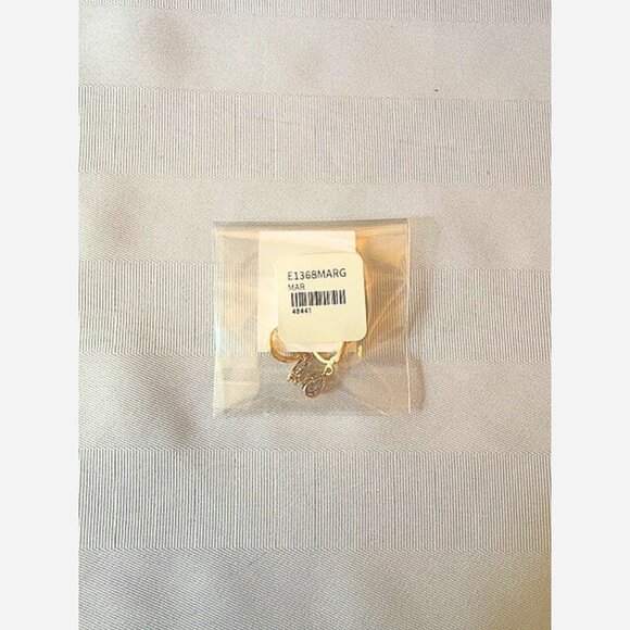 March Birthstone Huggies – Aquamarine Teardrop Charm - Picture 6 of 6